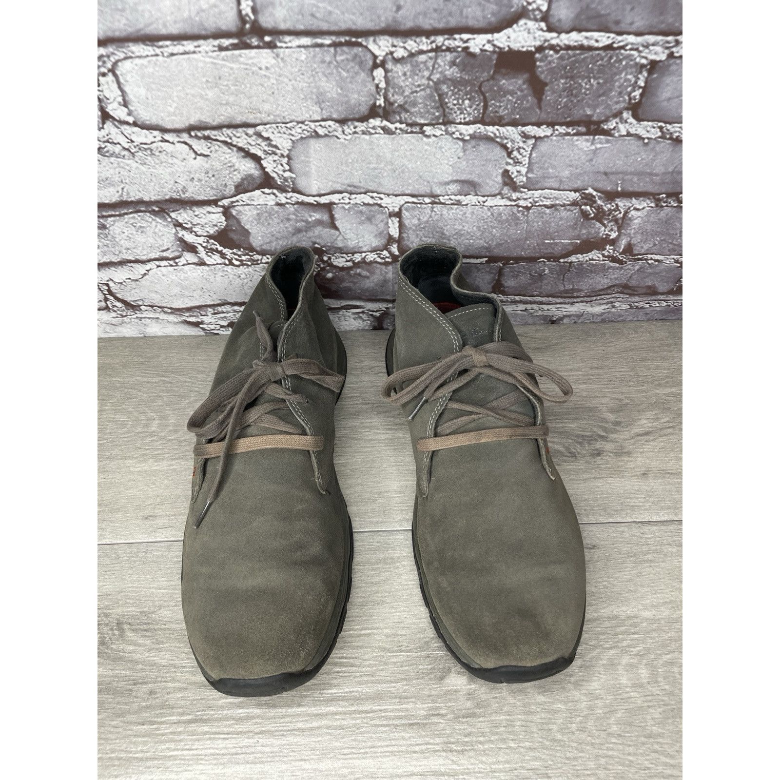 Eddie Bauer Eddie Bauer Green Brown Suede Leather Mid Lace Up Desert Boo Size US 11.5 / EU 44-45 - 10 Thumbnail