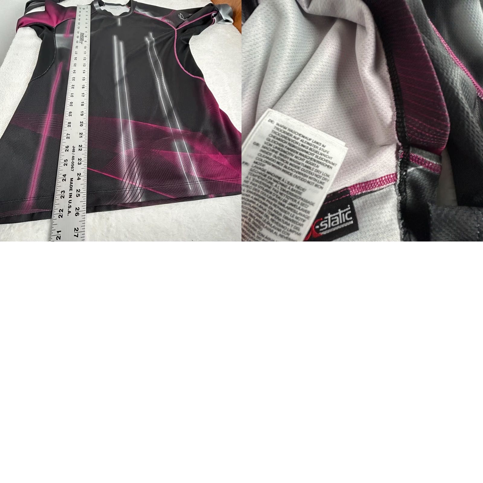 Salomon Salomon Womens XL Black & Pink Long Sleeve Acti Lite X-Static Athletic Shirt Top Size XL / US 12-14 / IT 48-50 - 8 Thumbnail