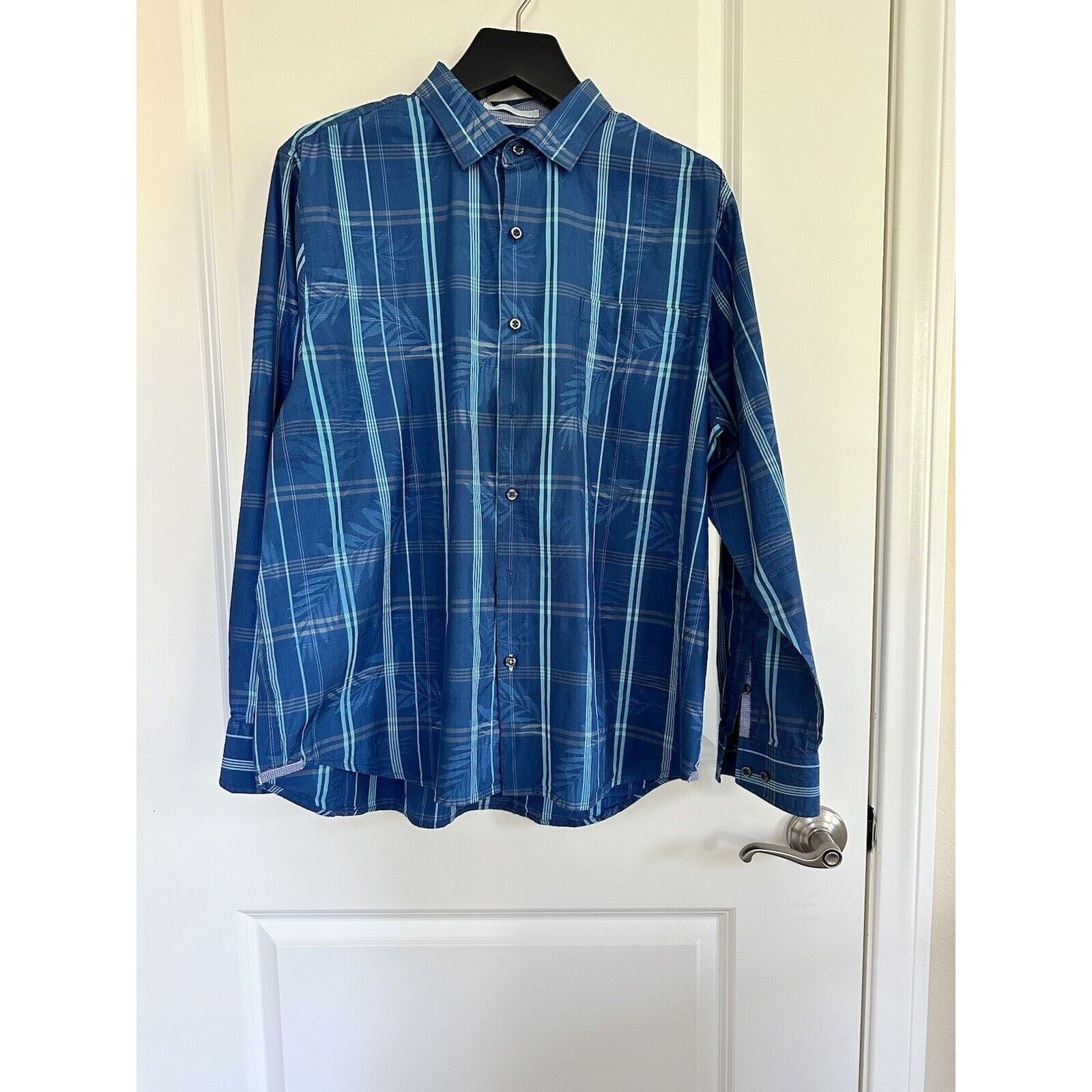 Tommy Bahama Tommy Bahamas Blue Teal Plaid Hawaiian Men’s Shirt Size XL Size US XL / EU 56 / 4 - 10 Thumbnail