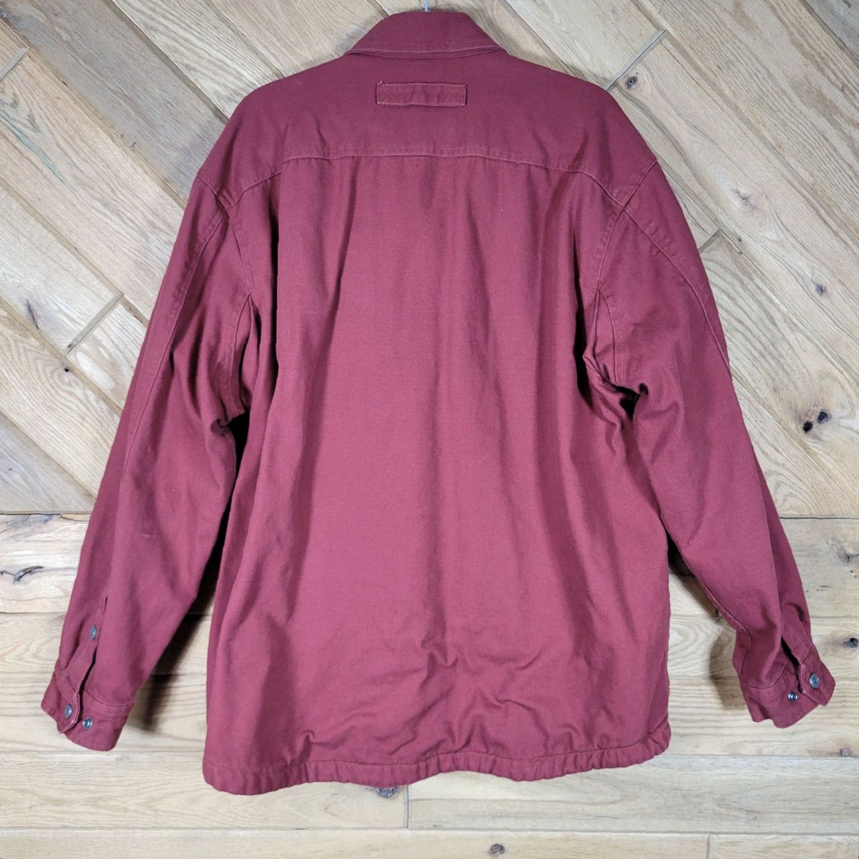 Vintage Duluth Shacket Shirt Jacket Maroon Lined Fleece Heavy Canvas XL/Tall XLT Men Jacket Shacket Winter Fall Spring Outdoor Size US XL / EU 56 / 4 - 5 Thumbnail