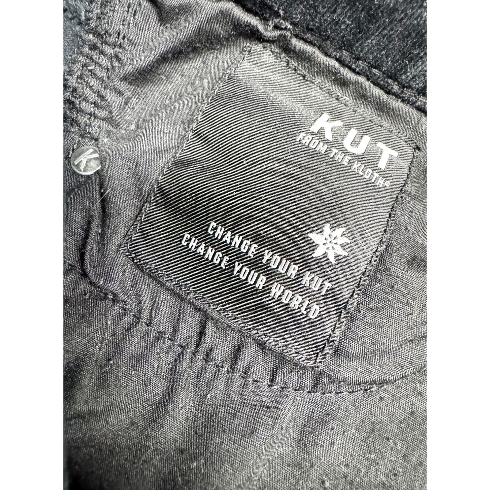 Vintage VINTAGE KUT from the Kloth Women's Corduroy Skinny Jeans Mid-Rise Cotton Black 4 - Pants - 32" Waist 28" Inseam Womens Size 27" / US 4 / IT 40 - 4 Thumbnail