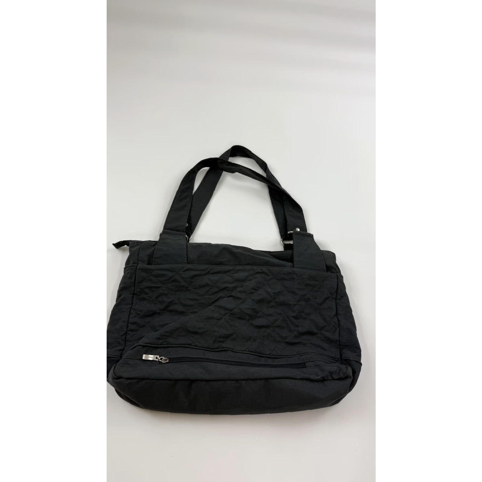 Vintage Baggallini Tote Bag Womens Large Quilted Shoulder Purse Pink Lining Black 18 in 13 in Tote Bag Women Quilted Top Zip Size L / US 10 / IT 46 - 2 Thumbnail