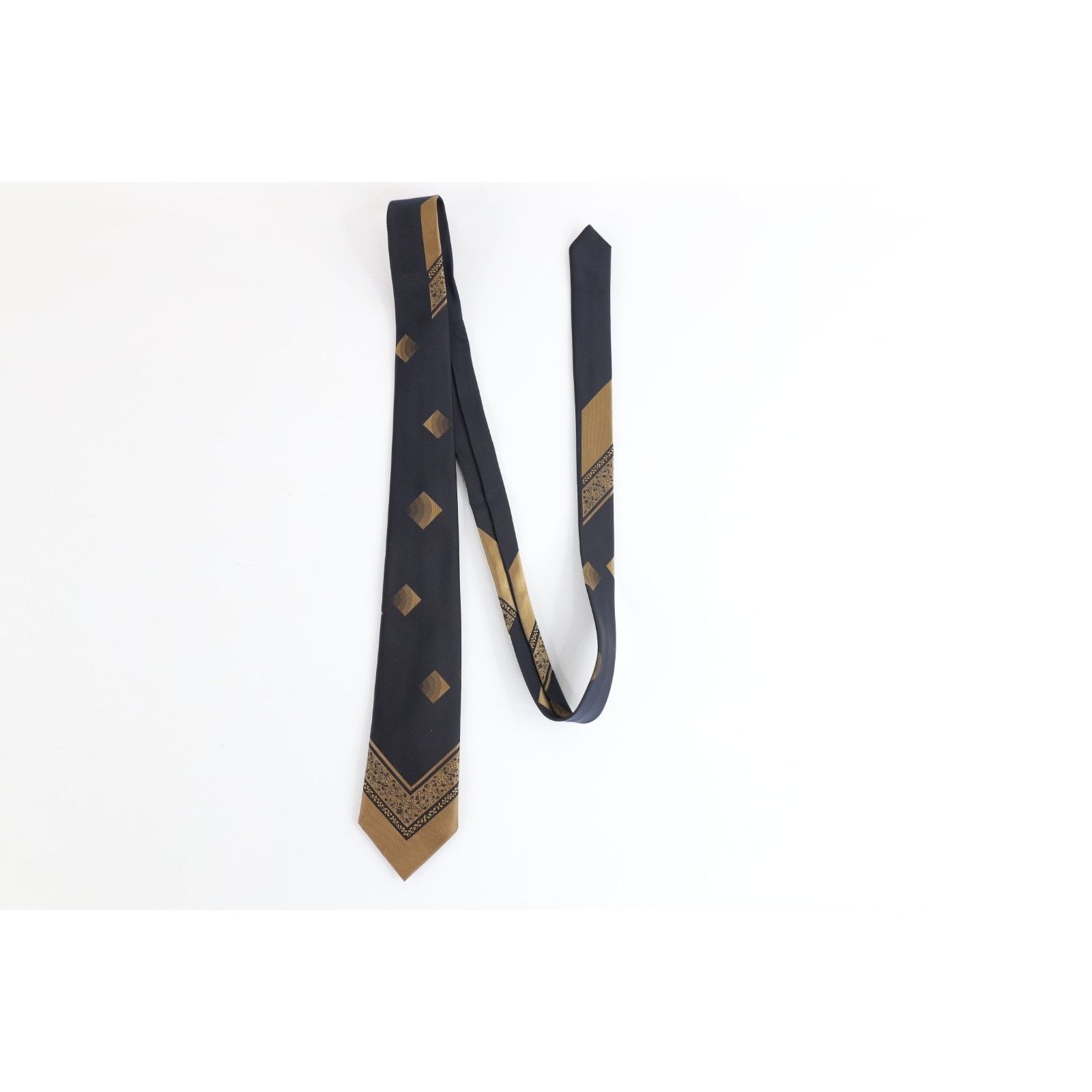 Vintage Vintage 60s 70s Rockabilly Silk Flower Skinny Neck Tie Size ONE SIZE - 3 Thumbnail