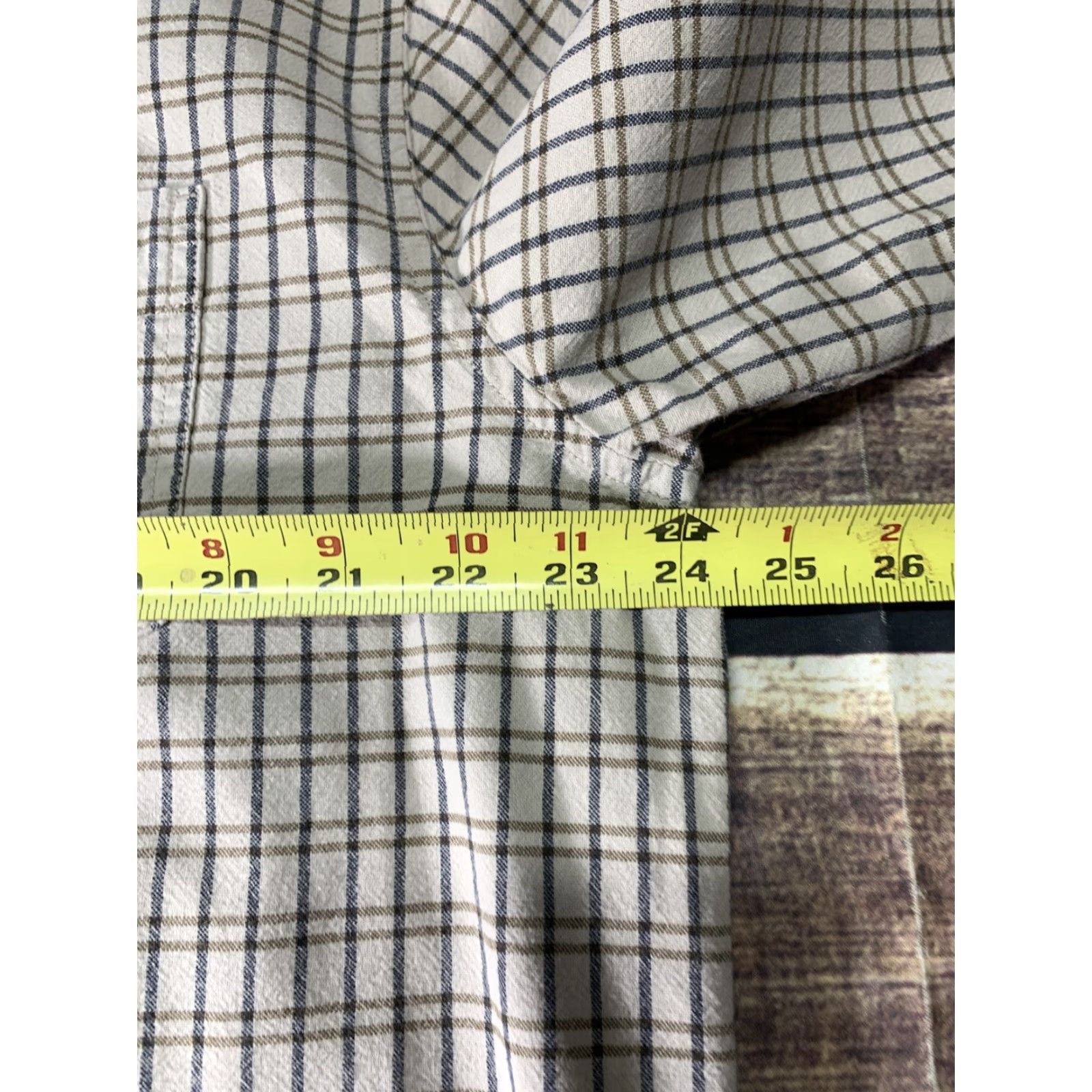 Vintage CE Schmidt Shirt Long Sleeve Plaid White Brown XL Mens Work Wear Button-Down Shirt Size US XL / EU 56 / 4 - 4 Thumbnail