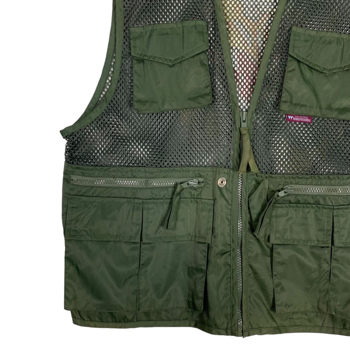 Vintage WORLD ISLAND Tiger Graphic on Back Utility Vest #0556-C26 Size US L / EU 52-54 / 3 - 5 Thumbnail