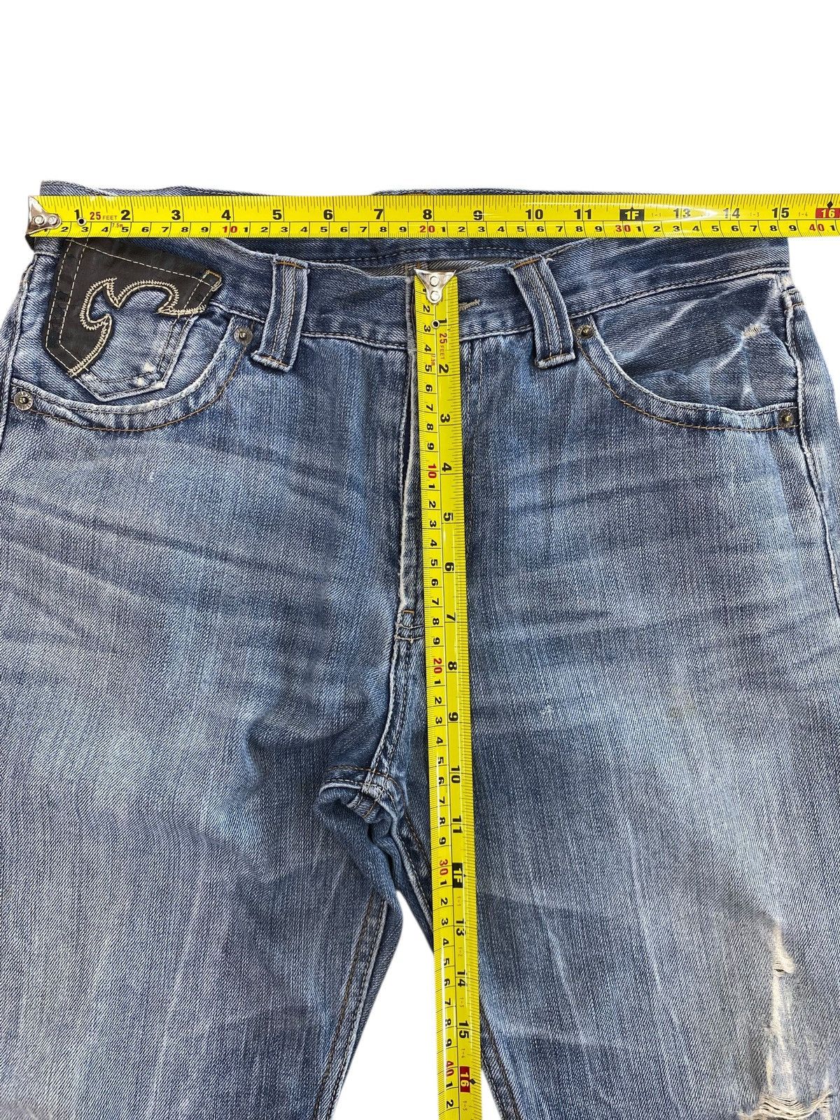 Japanese Brand Real Jeans Thunder Wash Style Ripped Jeans Size US 30 / EU 46 - 7 Thumbnail