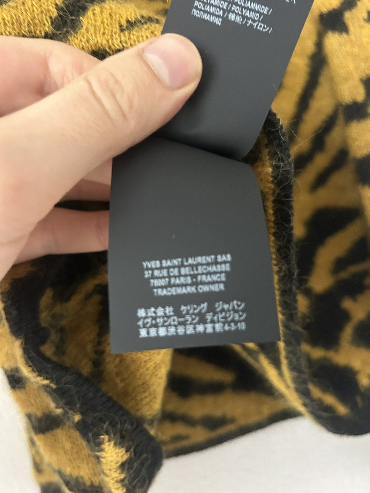 Saint Laurent Paris FW18 Tiger Mohair / Wool Sweater Size US XL / EU 56 / 4 - 10 Thumbnail