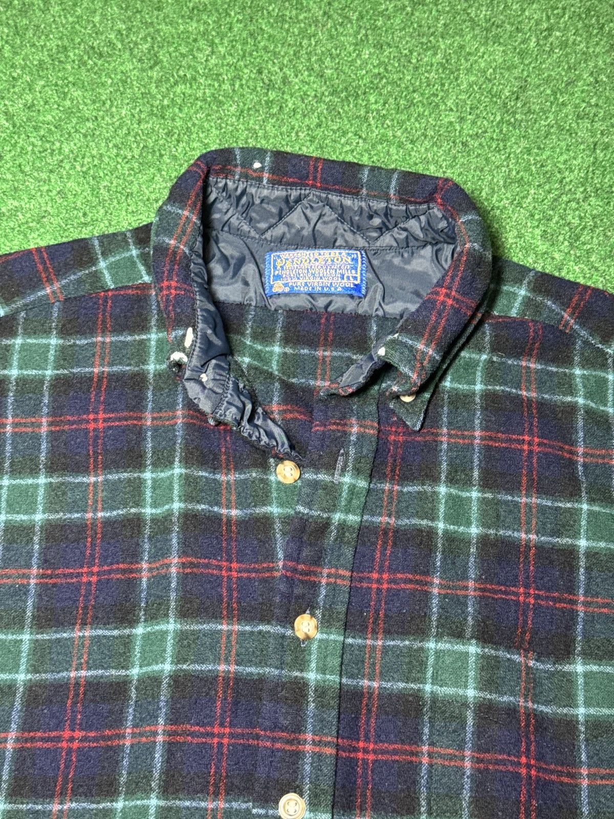 Pendleton Vintage Pendleton Wool Plaid Button Up Large Flannel Shirt Size US L / EU 52-54 / 3 - 2 Thumbnail