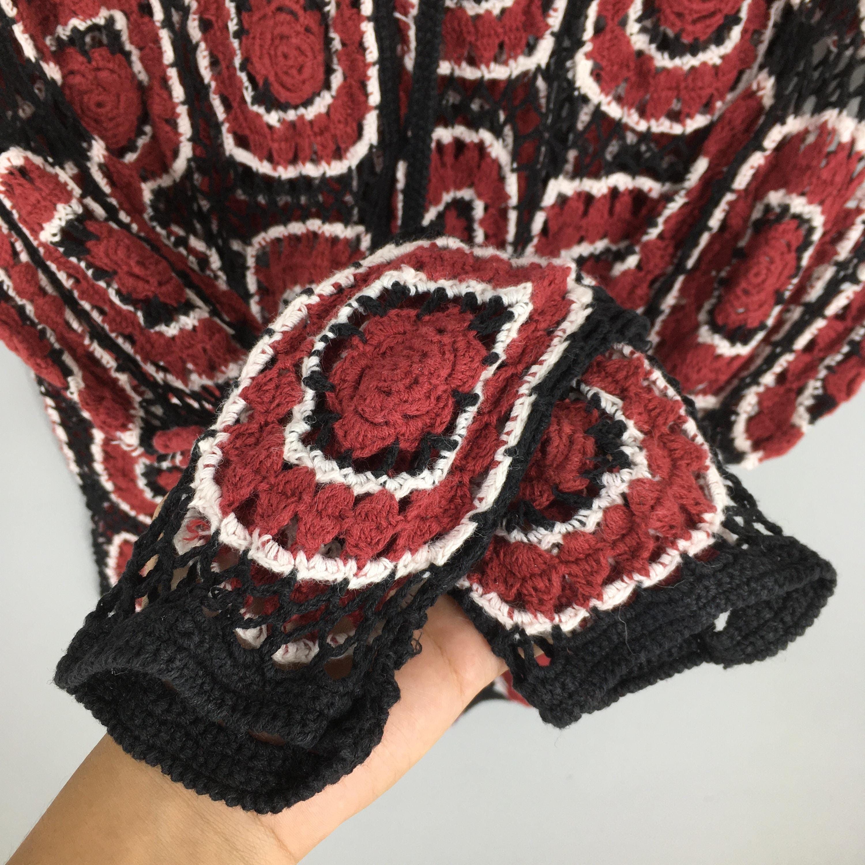 Needles × Nepenthes Vintage Nepenthes Hogg Japan Crochet Cardigan Medium Size M / US 6-8 / IT 42-44 - 4 Thumbnail