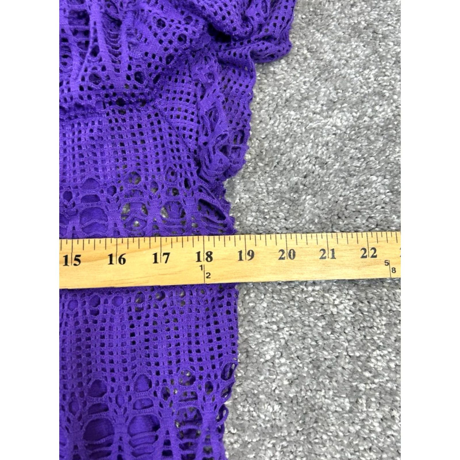 Vintage Chico's Shirt Womens 3 Medium Purple Open Knit Top New Size XS / US 0-2 / IT 36-38 - 7 Thumbnail