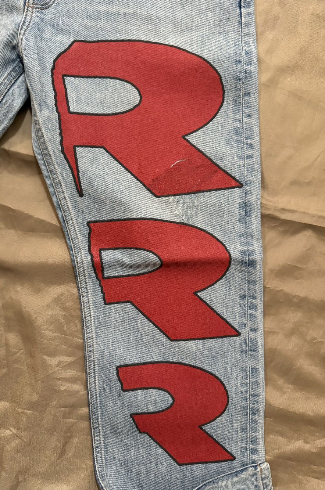 RRR-123 RIVINGTON roi Rebis Men Monogram Straight-Leg Jeans size 32 Size US 32 / EU 48 - 2 Thumbnail