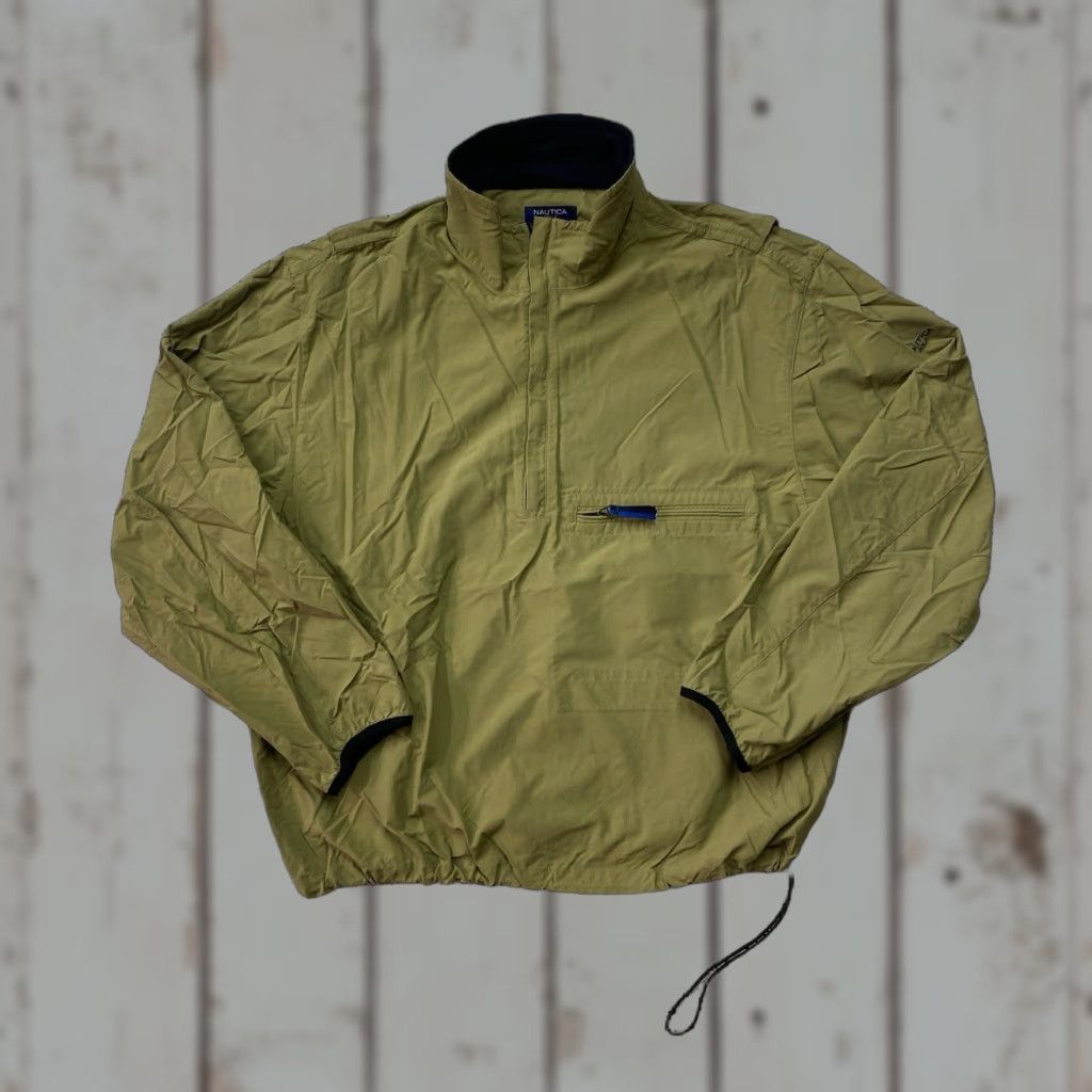 Nautica VINTAGE Nautica Golf Jacket Mens XL Tan 1/4 Zip Windbreaker 90s Retro Size US XL / EU 56 / 4 - 1 Thumbnail