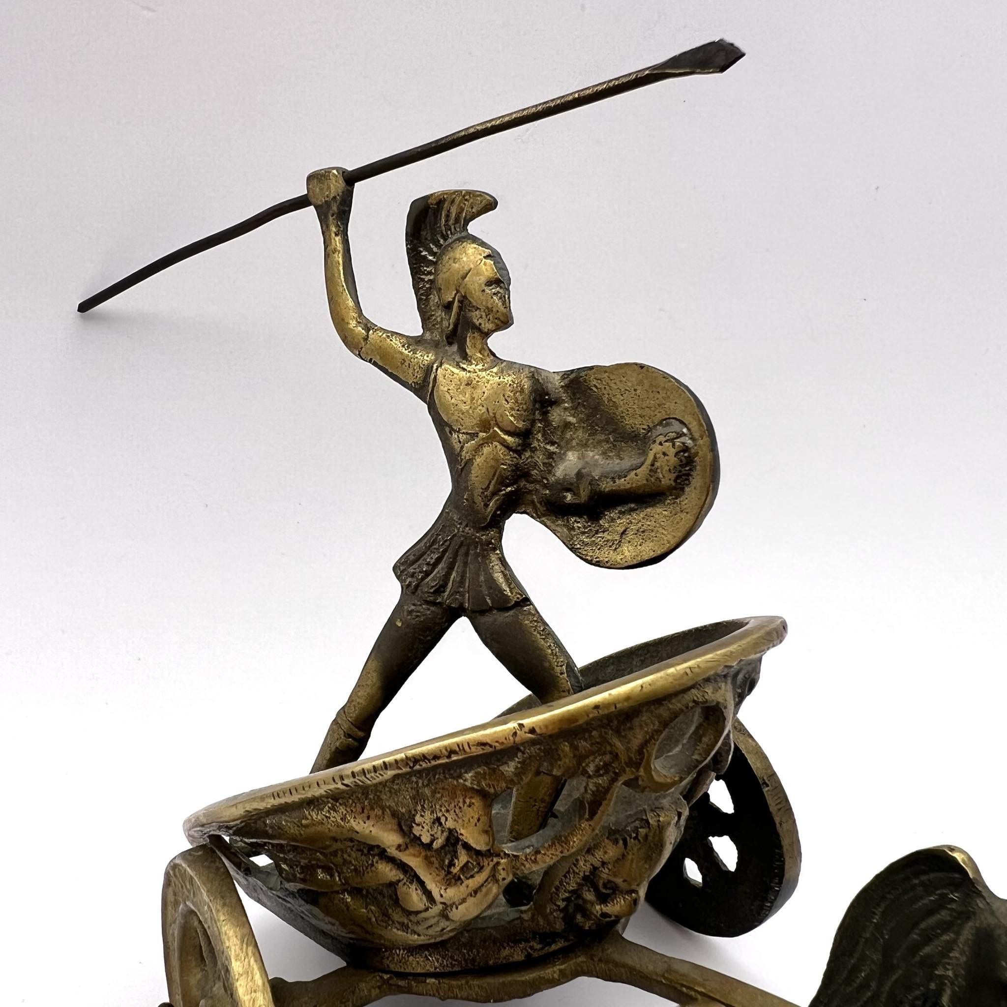 Vintage Heavy Vintage Bronze Brass Figure Figurine Statue of Sparta Size ONE SIZE - 2 Thumbnail