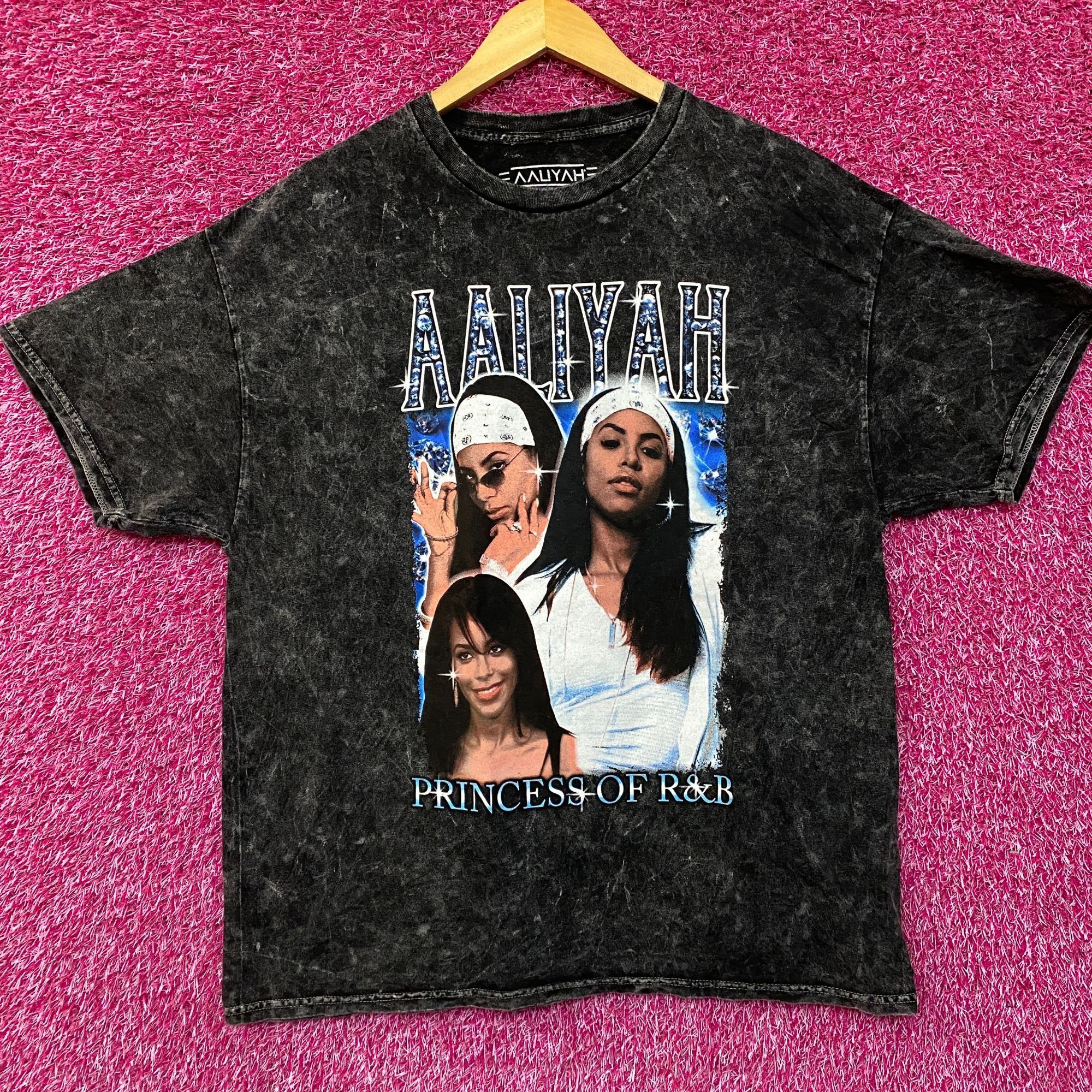 Rap Tees Aaliyah Princess Of RnB mineral Wash Tshirt size Large Size US L / EU 52-54 / 3 - 1 Thumbnail