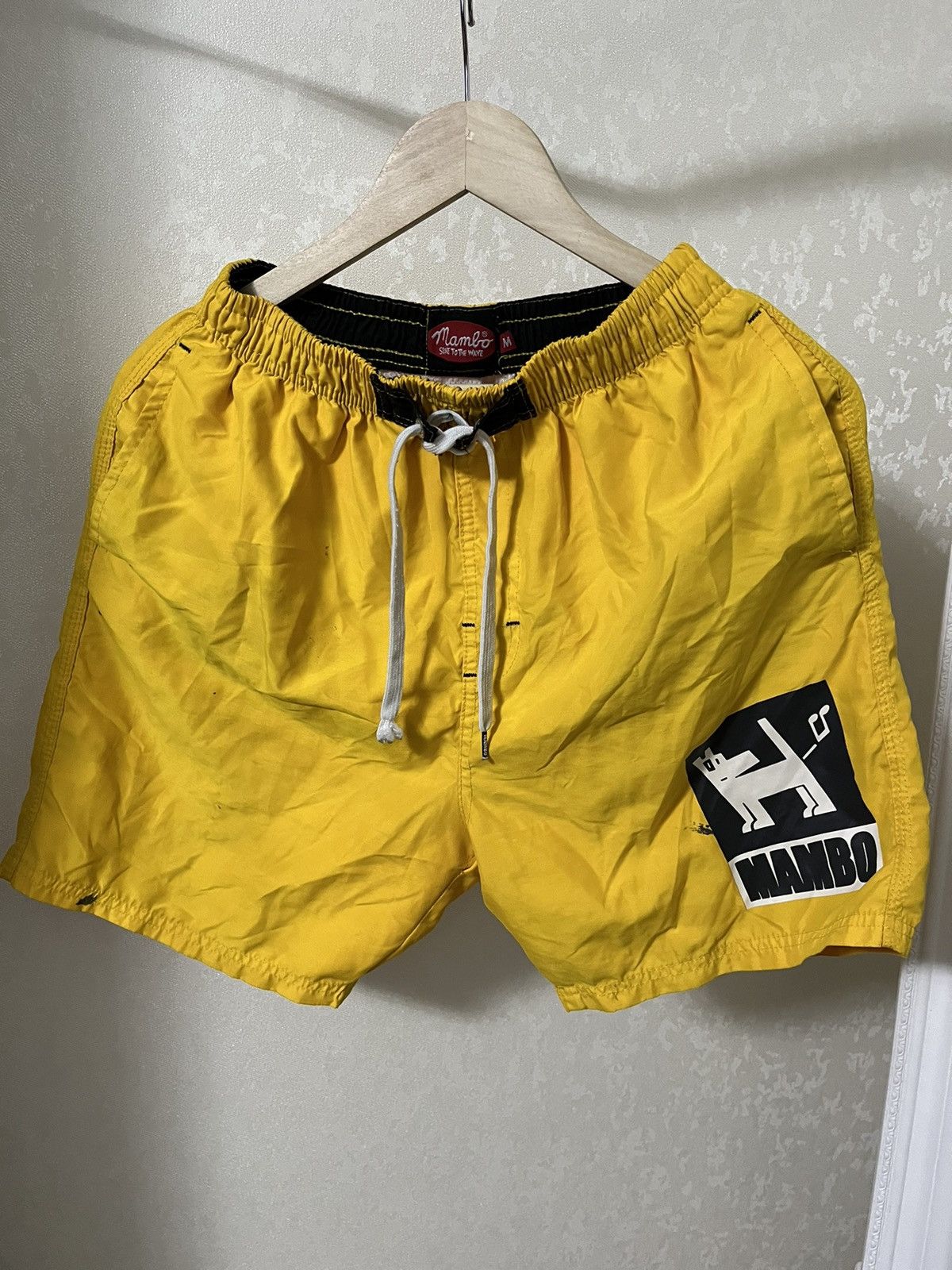 Vintage Mambo Vintage Big Logo Swimshorts Size US 32 / EU 48 - 1 Thumbnail