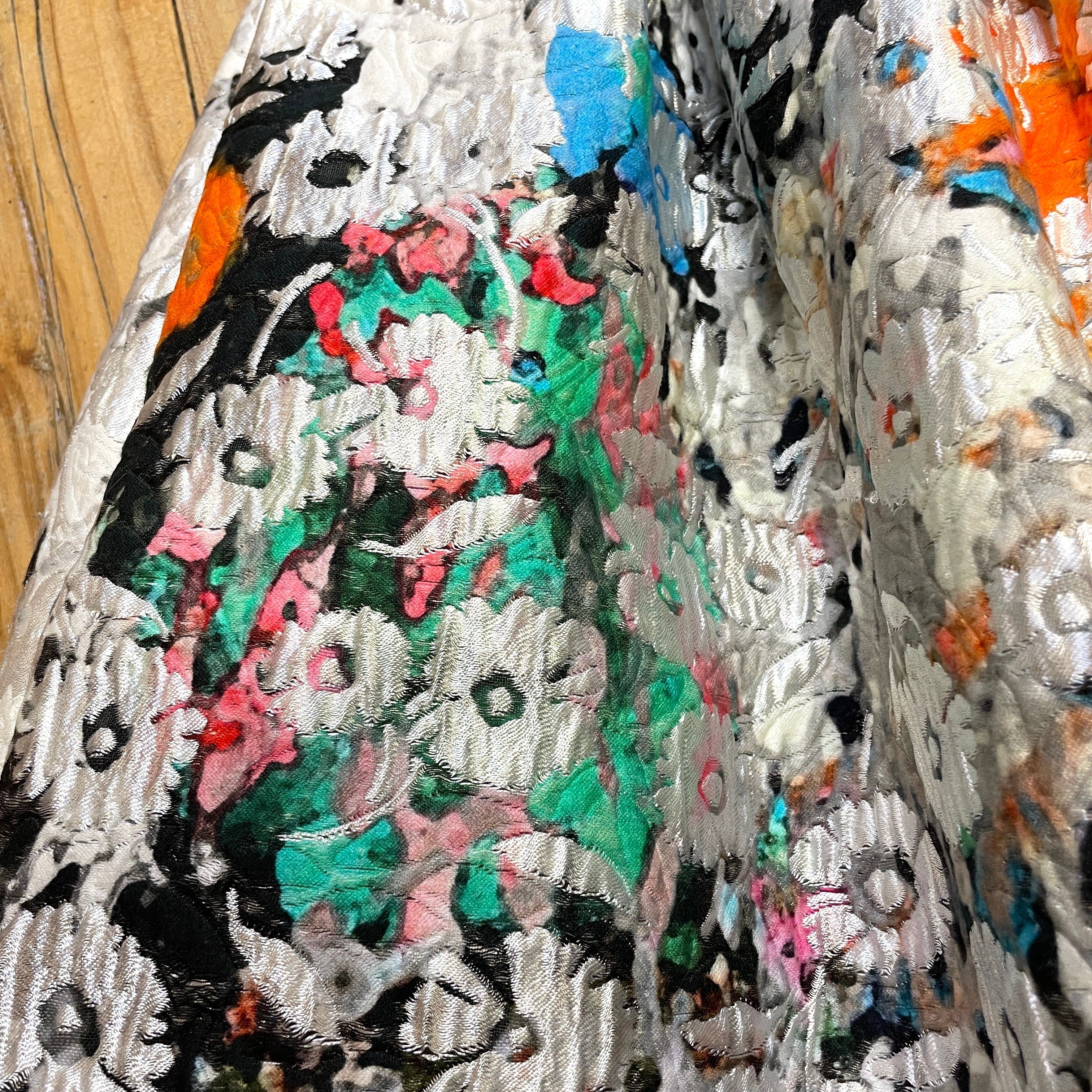 Oscar De La Renta Oscar De La Renta Spring '16 Vintage Designer Floral Jacquard Skirt Made In USA Size 28" Size 28" / US 6 / IT 42 - 7 Thumbnail