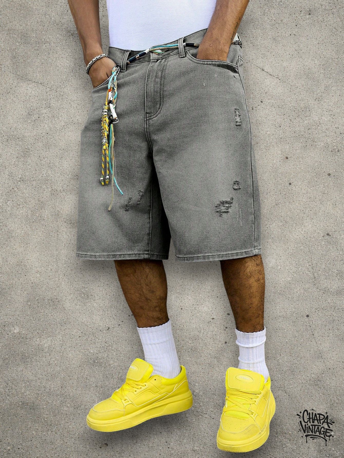 Vintage Washed jean shorts Size US 32 / EU 48 - 3 Thumbnail