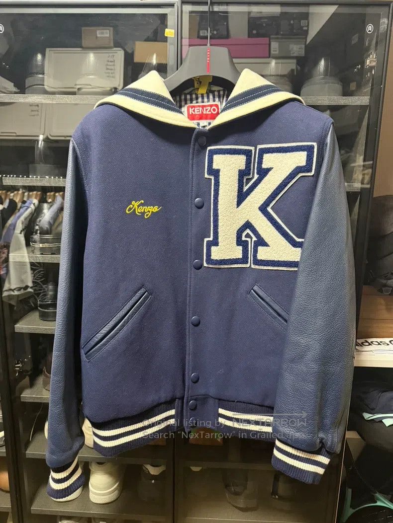 Kenzo Kenzo Exclusive Patched Sailor Collar Baseball Jacket Size US S / EU 44-46 / 1 - 1 Thumbnail