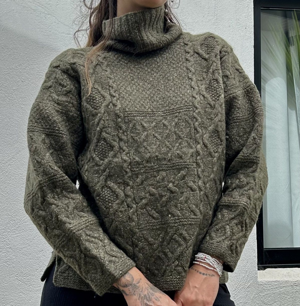 Designer Garnet Hill Wool Sweater Size L / US 10 / IT 46 - 1 Thumbnail