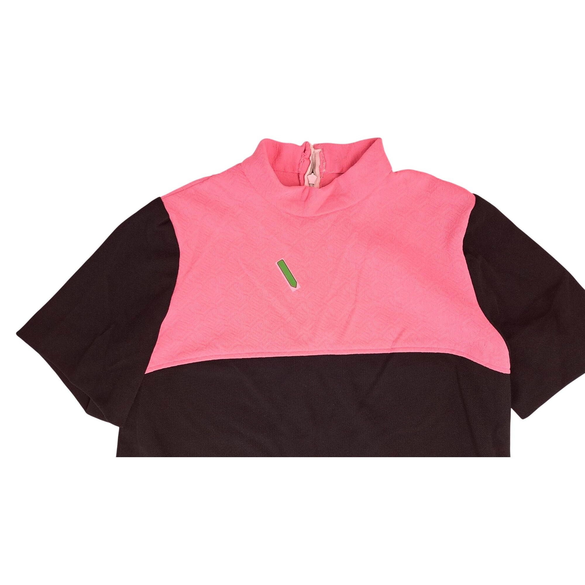 Handmade Vintage Handmade Pant Suit Pink Black Top Polyester 2 Piece Size L / US 10 / IT 46 - 16 Thumbnail