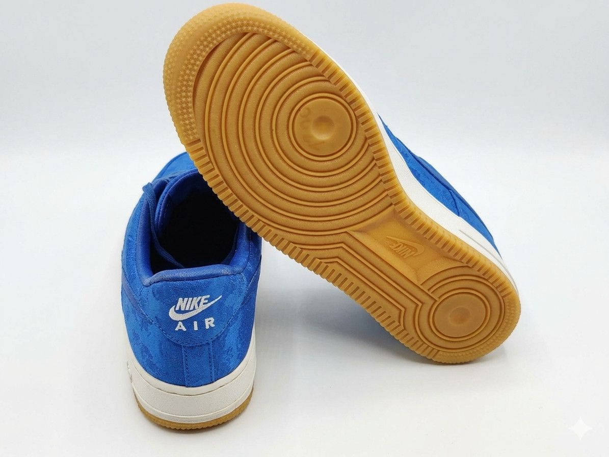 CLOT × Nike Nike Air Force 1 Low Premium CLOT Blue Silk Sz 9 CJ5290-400 Size US 9 / EU 42 - 3 Thumbnail