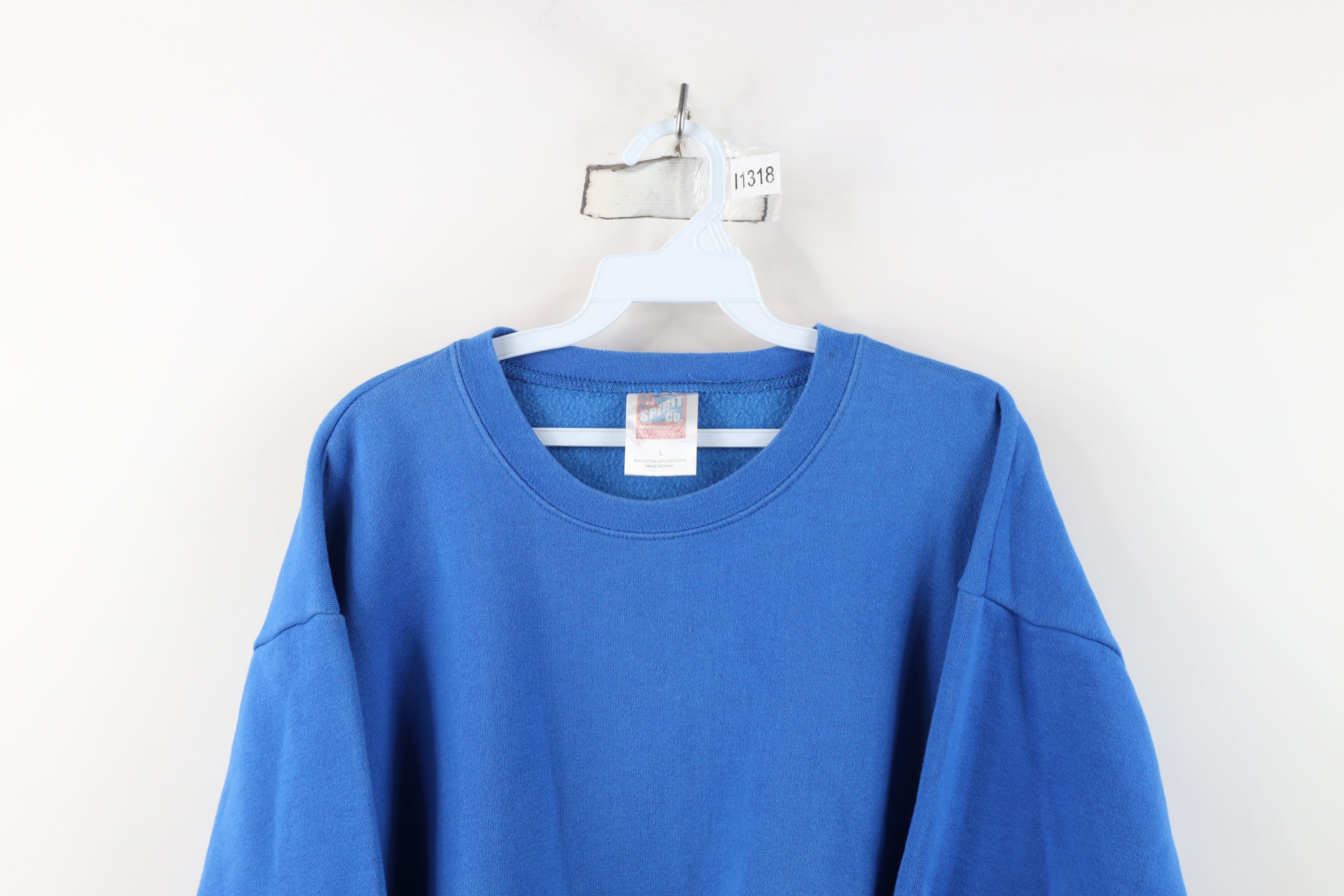 Vintage Vintage 90s Streetwear Fit Crewneck Sweatshirt Royal Blue Size L / US 10 / IT 46 - 2 Thumbnail