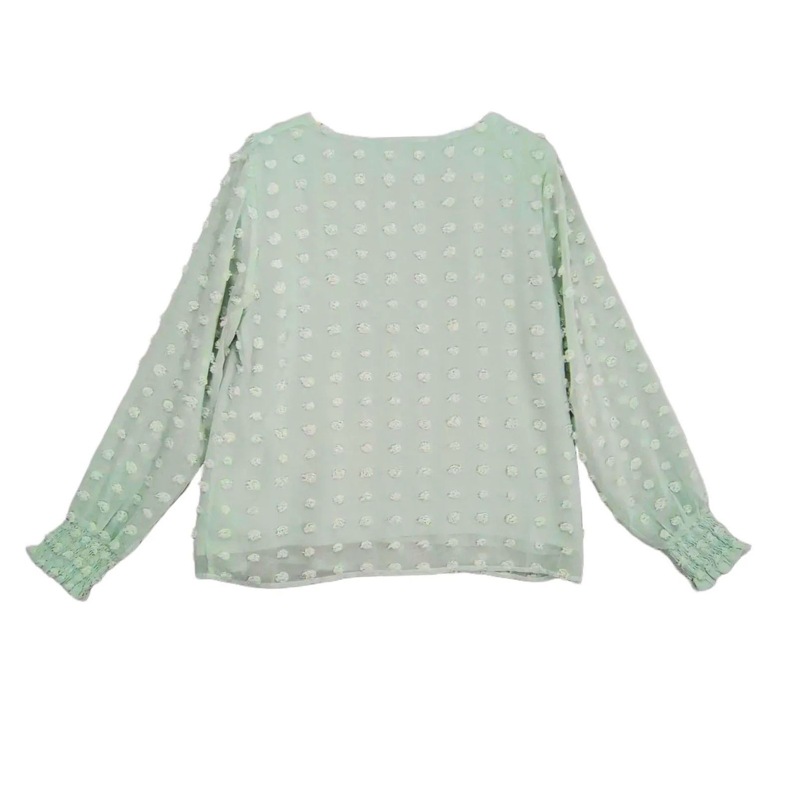 Other Blooming Jelly Women's L Sheer Chiffon Pom Pom Blouse Size L / US 10 / IT 46 - 3 Thumbnail