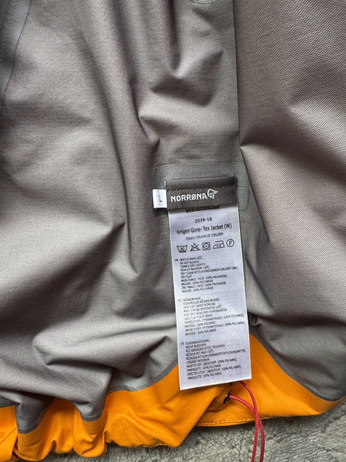 Norrona Norrona Lyngen Gore Tex Orange Crush Jacket Size L WMNS Size L / US 10 / IT 46 - 9 Thumbnail