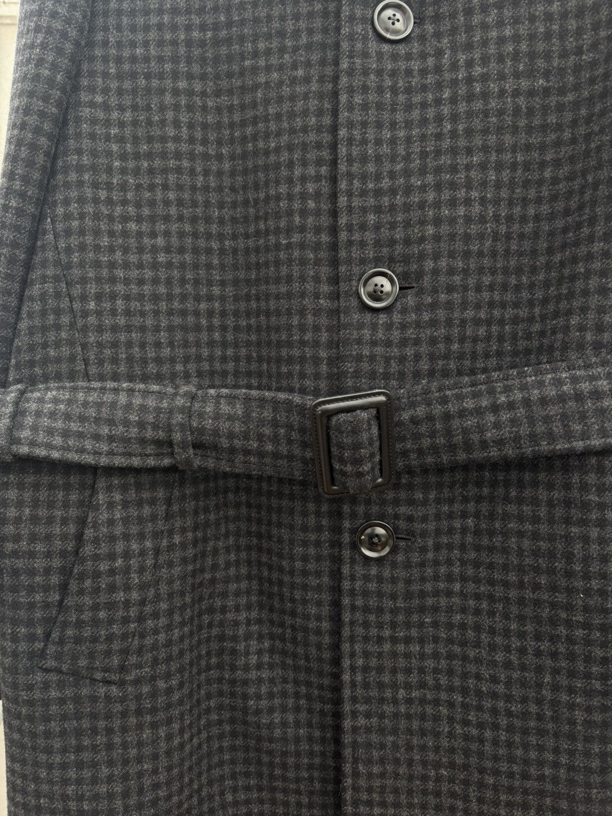 Ermenegildo Zegna Charcoal Check Overcoat Size US L / EU 52-54 / 3 - 23 Thumbnail