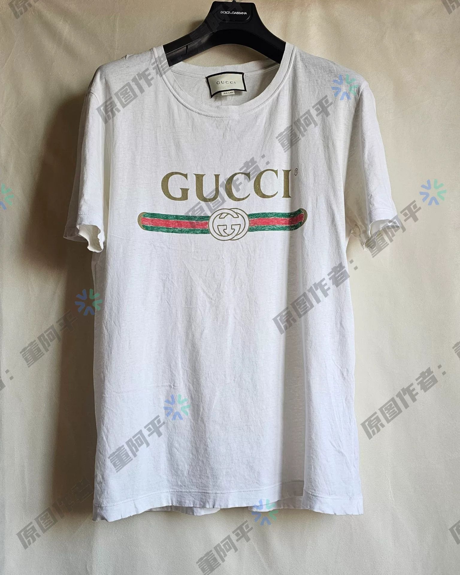 Gucci classic gucci vintage logo white t-shirt Size US L / EU 52-54 / 3 - 1 Thumbnail