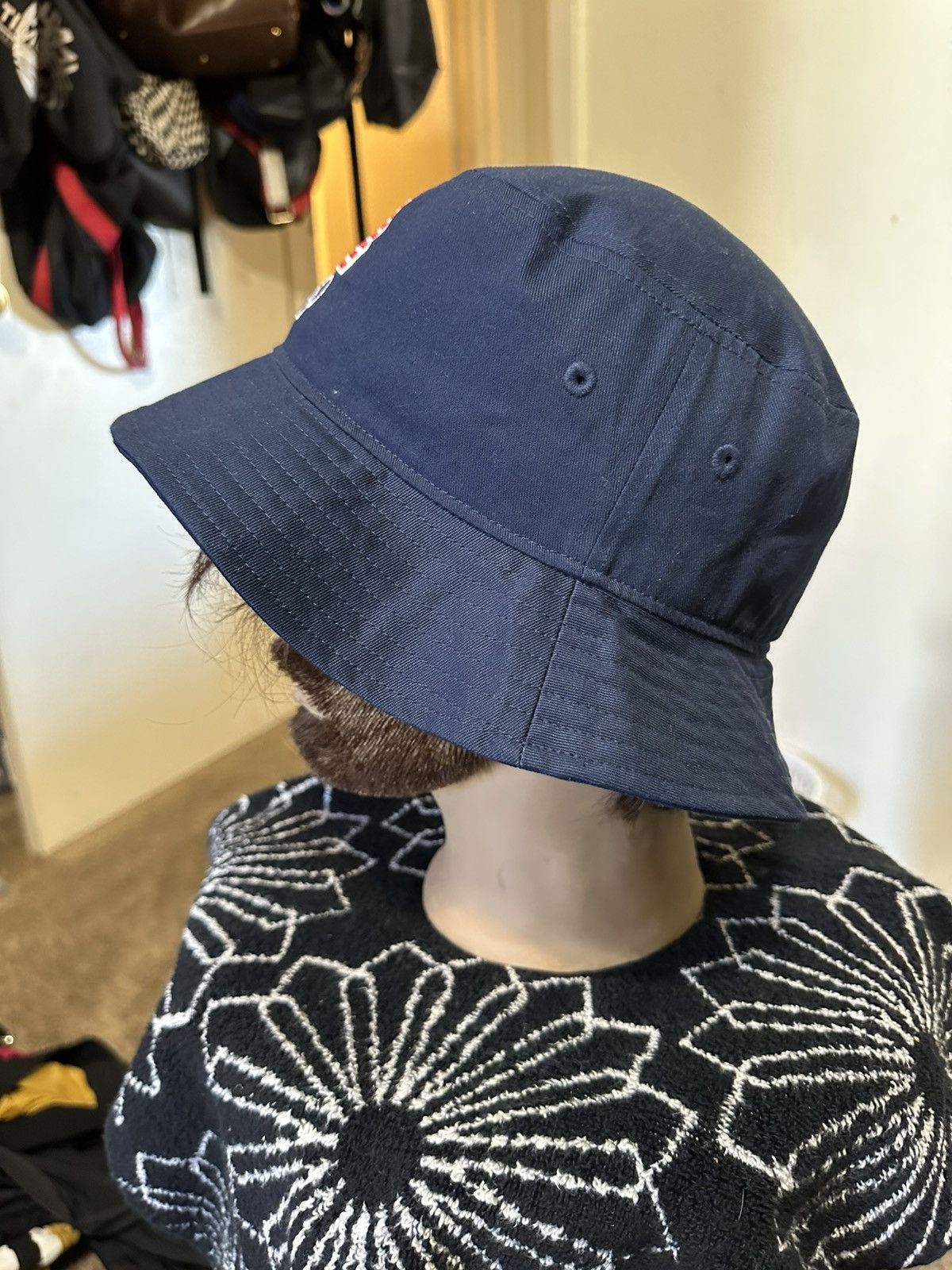 New Era × Vintage Vintage USA Olympic “triple blue” bucket hat 90s Size ONE SIZE - 5 Thumbnail