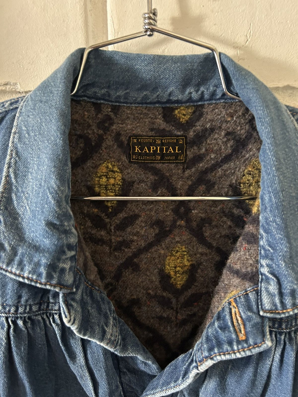 Kapital Kapital 8oz Lined Gypsy Blouse Denim Jacket (sz3) Size US L / EU 52-54 / 3 - 3 Thumbnail