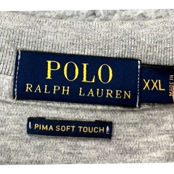 Polo Ralph Lauren Polo Ralph Lauren Polo Shirt 2XL Men Grey Pima Soft Touch Flesh Pony Rugby Short Sleeve Breathable Casual Shirt Size US XXL / EU 58 / 5 - 4 Thumbnail