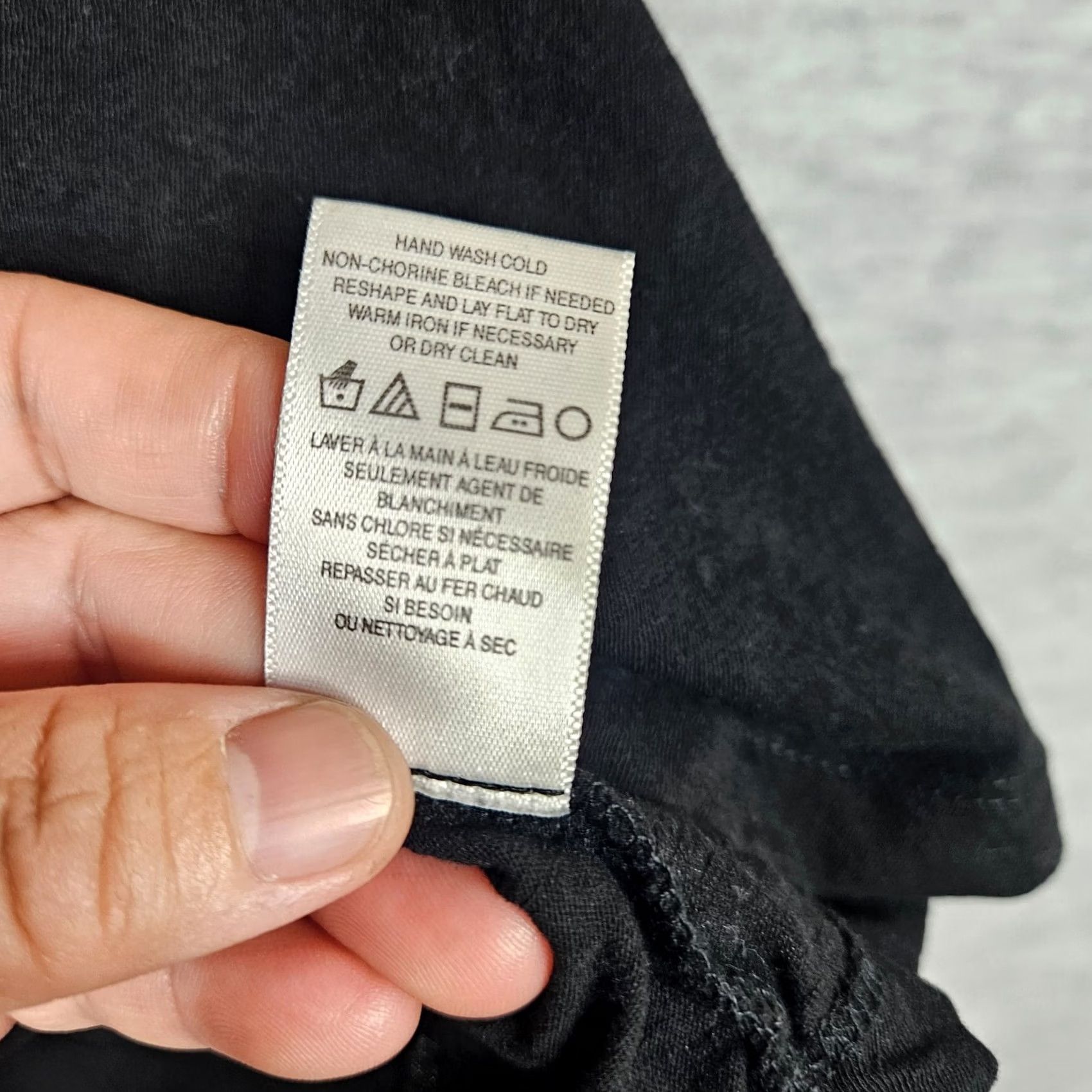 Vintage A.L.C Women's Black Cropped Short Sleeve Tie Waist Cotton Tee XS Size 26" / US 2 / IT 38 - 7 Thumbnail