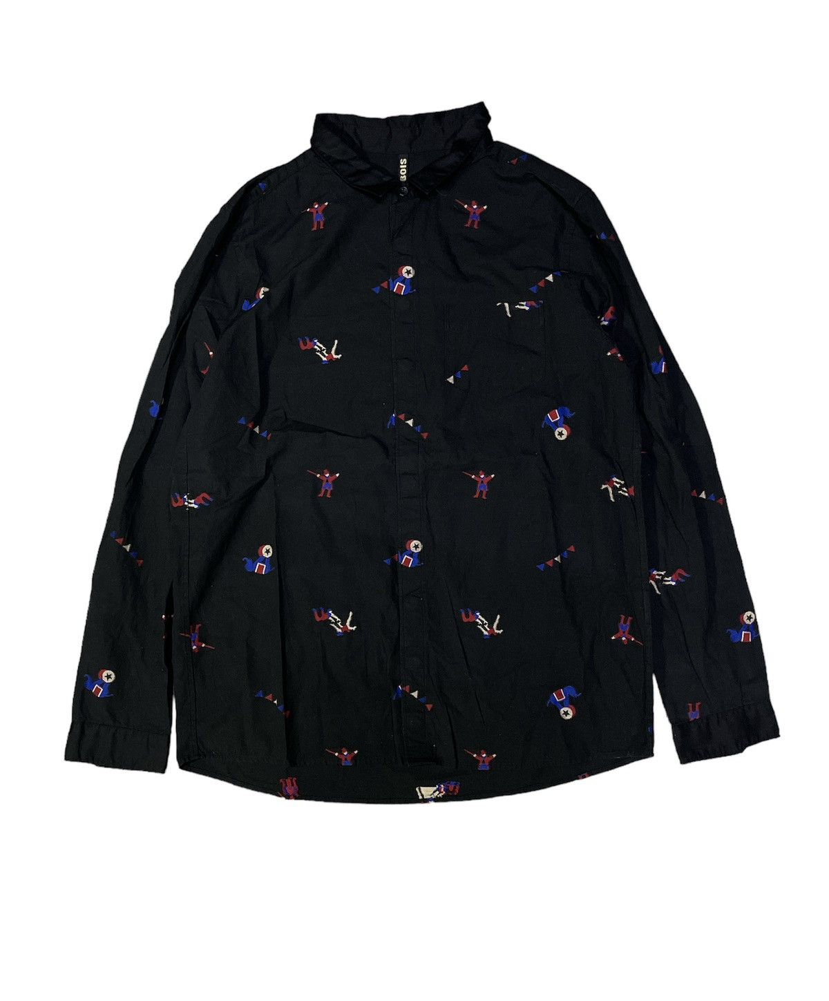 image of Frapbois By Issey Miyake Long Sleeve Shirt in Black, Men's (Size Medium)