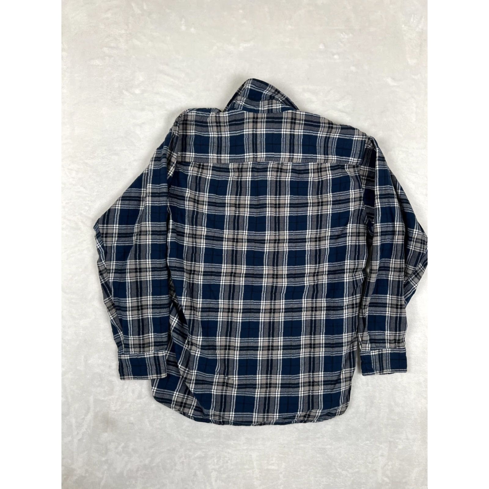 All Blues RedHead Shirt Mens LT Large Tall Blue Plaid Flannel Long Sleeve Button Up Pockets Size US L / EU 52-54 / 3 - 7 Thumbnail
