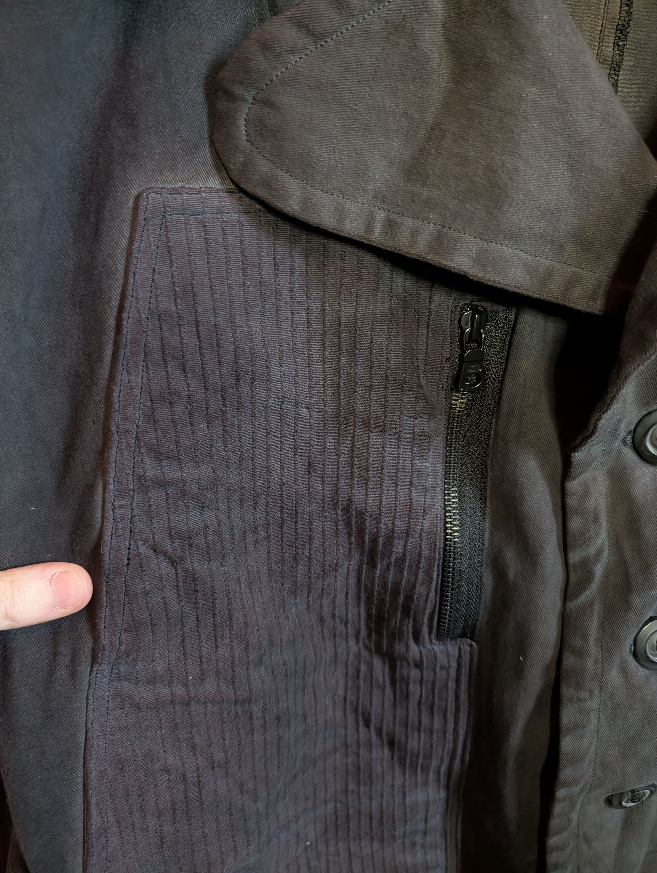 Zam Barrett BEAST COAT Black Garment Dyed Cotton Corduroy Trim Size US M / EU 48-50 / 2 - 3 Thumbnail