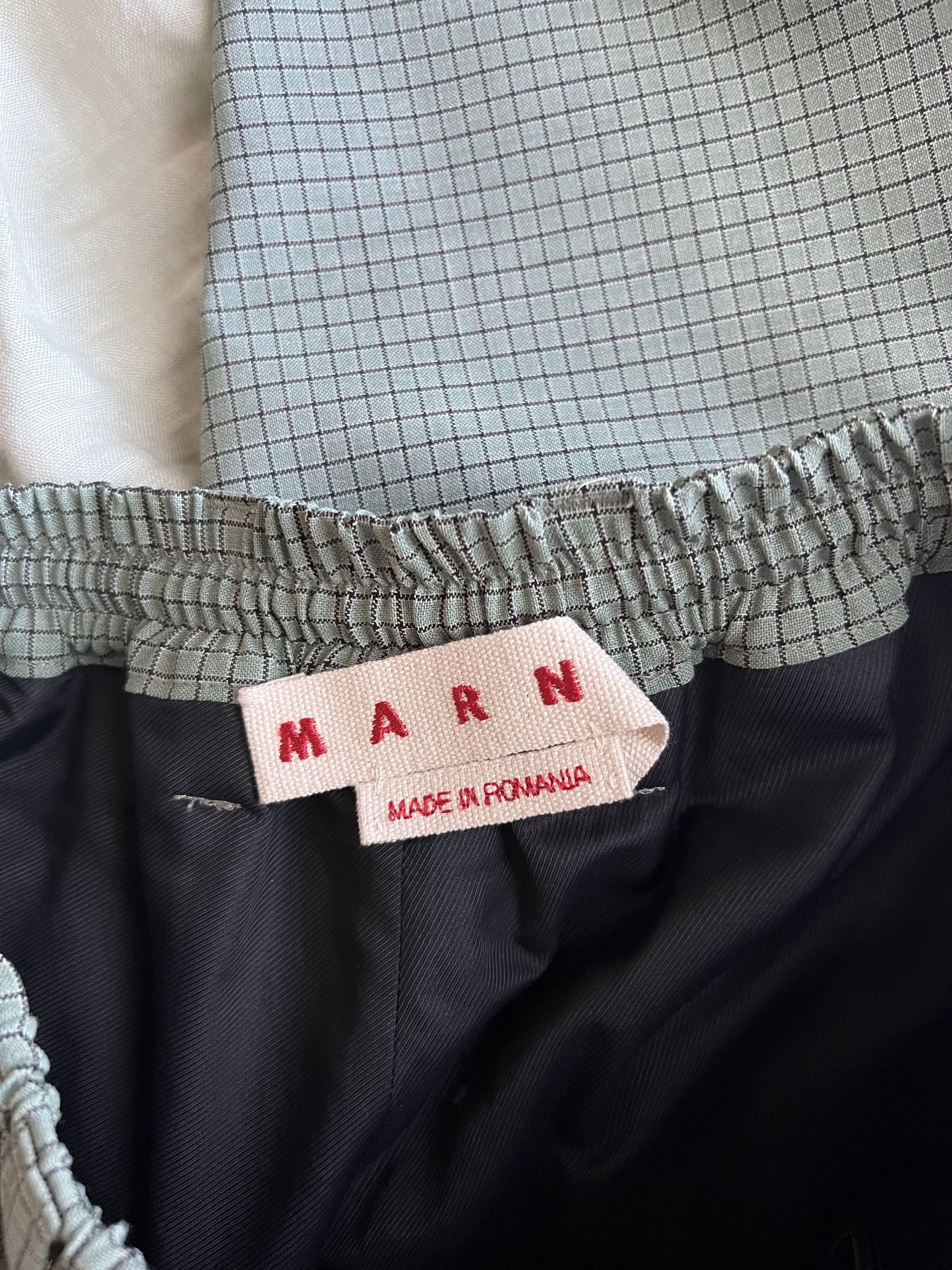 Marni Marni Stretch Wool Fresco Check Pants in Pale Mint Size US 30 / EU 46 - 7 Thumbnail