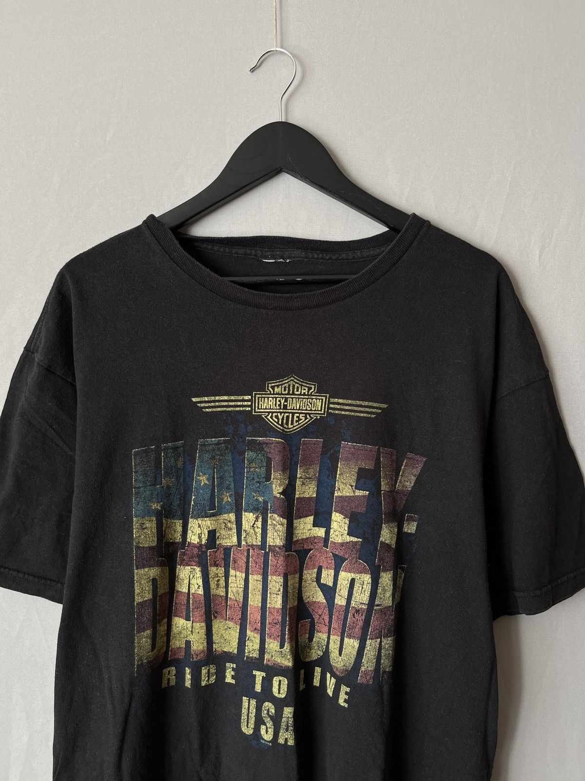 Harley Davidson 2014 Harley Davidson USA Big Print T-shirt Size US XL / EU 56 / 4 - 3 Thumbnail