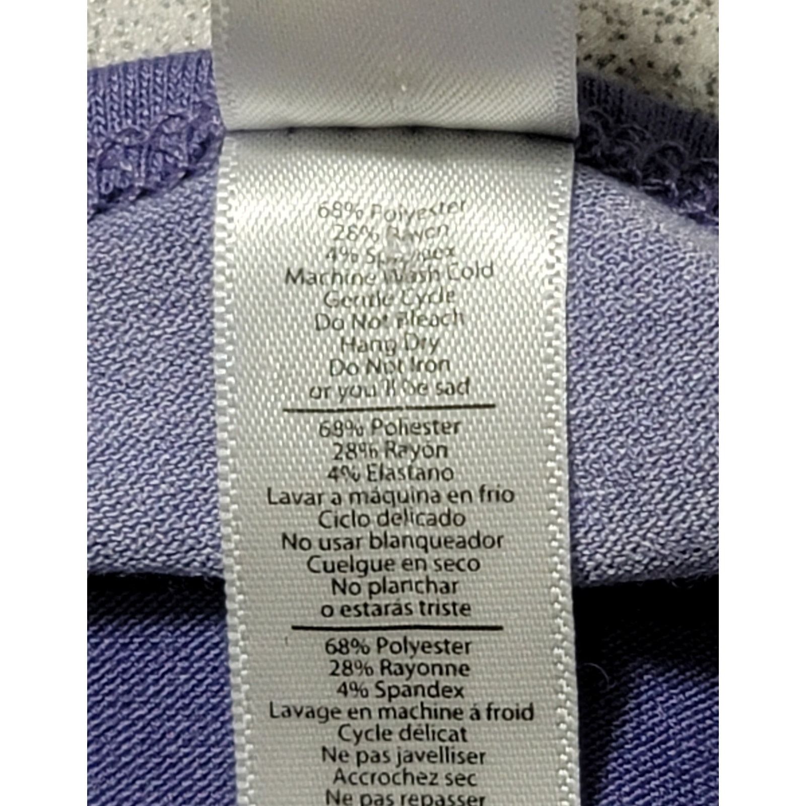 Other LuLaRoe Purple Heathered Striped Top XS Round Neck Size XS / US 0-2 / IT 36-38 - 4 Thumbnail