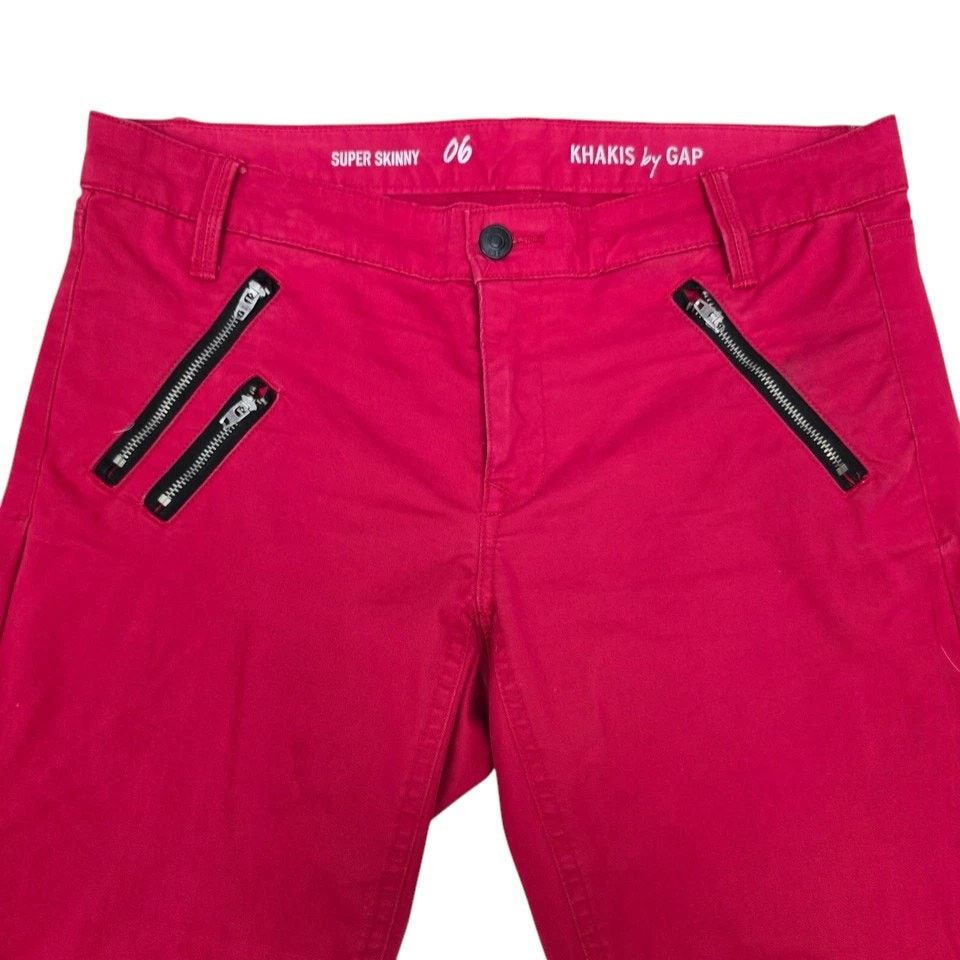 Gap Khakis by GAP Super Skinny Low Rise Jeans Zip Pocket Stretch Size 28" / US 6 / IT 42 - 3 Thumbnail