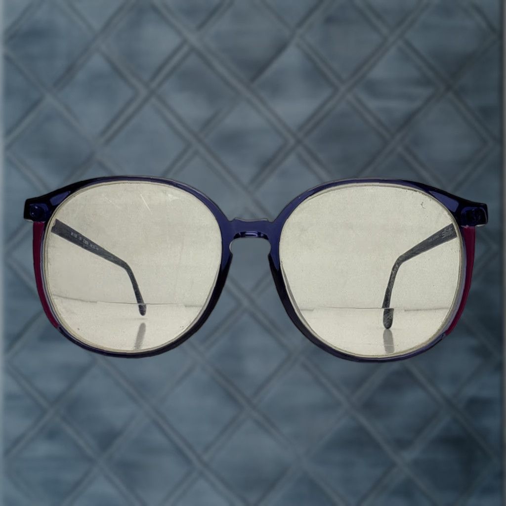 Silhouette VINTAGE Silhouette M1159 Blue Purple Round Glasses Austria Frames Only 56-16 140 Unisex Mens Womens 56mm 56mm Gray Lens 140 mm 16mm Bridge Size ONE SIZE - 1 Thumbnail