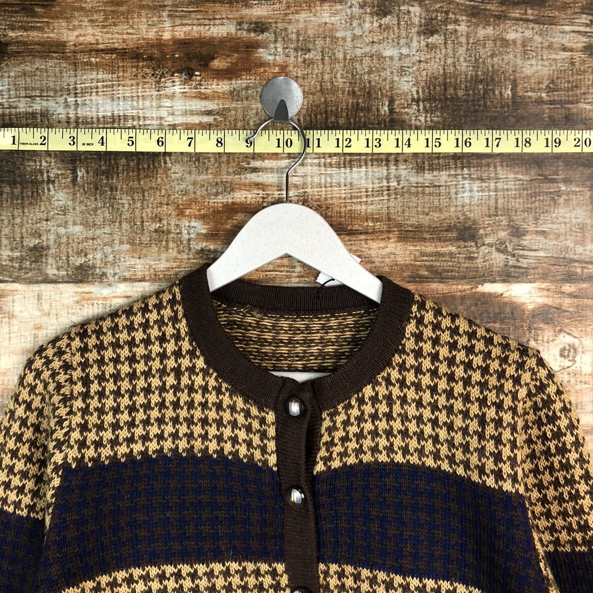 Homespun Knitwear × Japanese Brand Japan stripe vintage Brown Knitwear #A1819 Size XS / US 0-2 / IT 36-38 - 4 Thumbnail