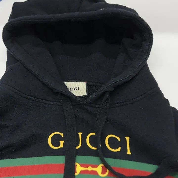 Gucci Gucci Gucci Black Printed Hoodie for Men and Women -2506 Size US L / EU 52-54 / 3 - 5 Thumbnail