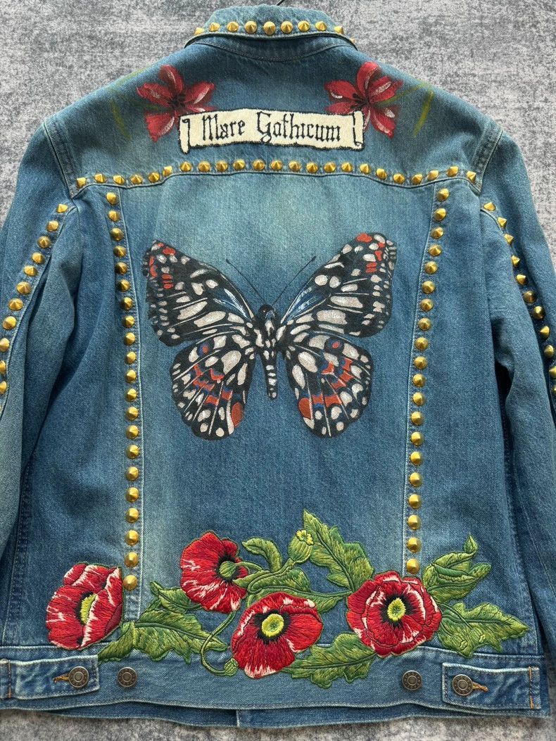 Gucci gucci embroidered denim jacket with studs Size US L / EU 52-54 / 3 - 3 Thumbnail