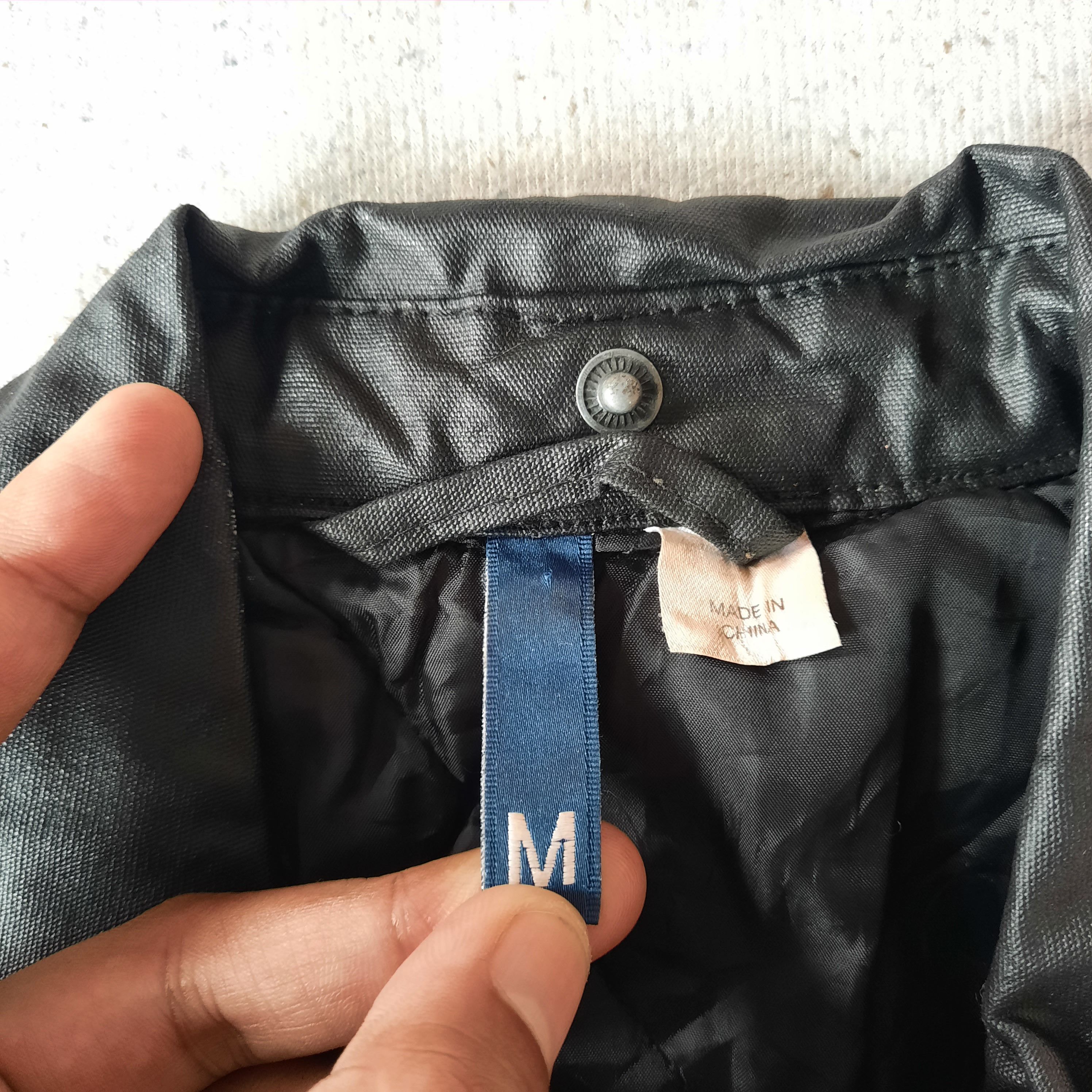 If Six Was Nine ⚒️ H&m super black rock star coated jacket Size US M / EU 48-50 / 2 - 4 Thumbnail
