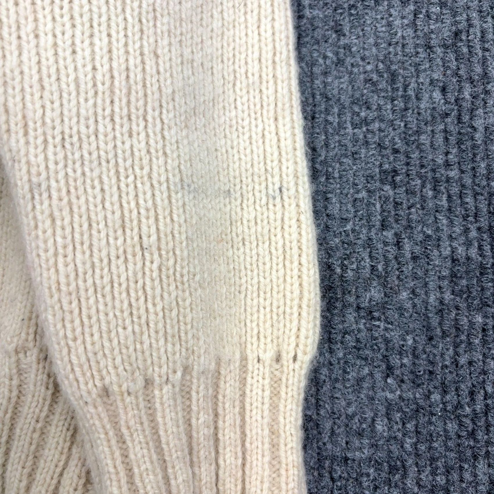 Vintage VINTAGE Peter Storm Sweater Mens L Cream Wool Crew Neck Ribbed Chunky Knit - Hand Wash Only - Classic 100% Pure Wool Size US L / EU 52-54 / 3 - 3 Thumbnail
