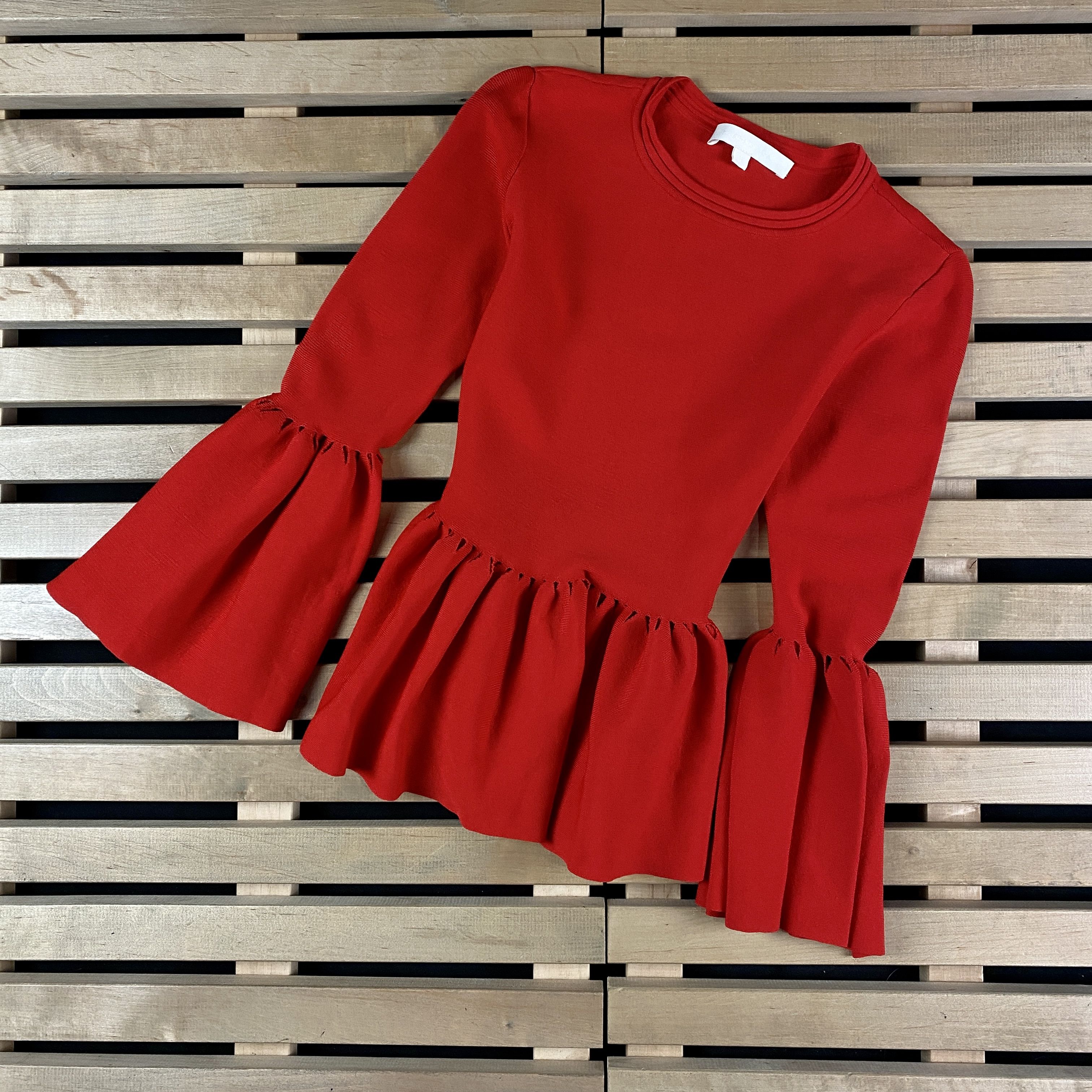 image of Womens Top Long Sleeve Jonathan Simkhai Size S in Red