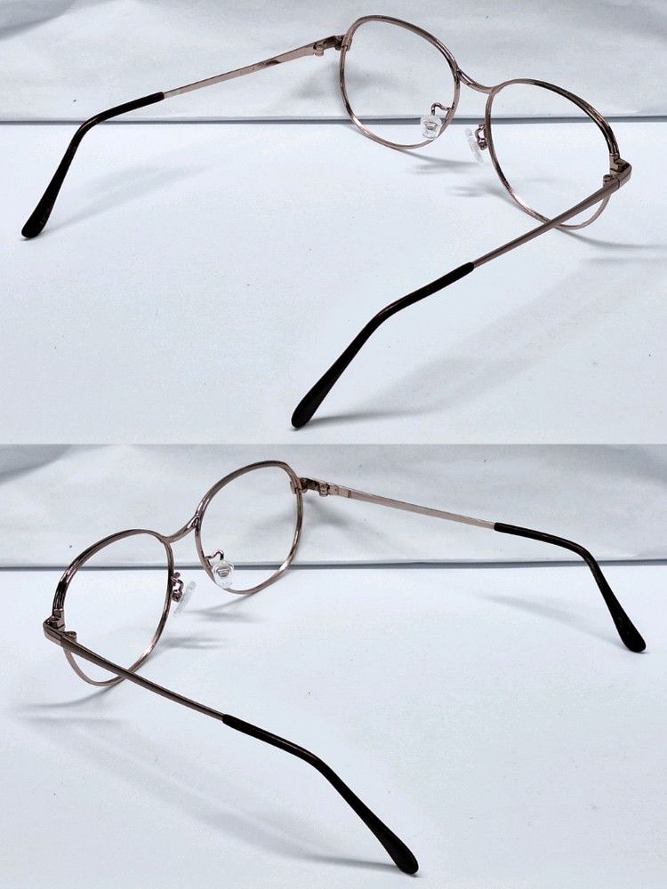 Other VINTAGE FFF-525 Rose Gold TITAN Slim Boston Glasses 52mm Size ONE SIZE - 9 Thumbnail