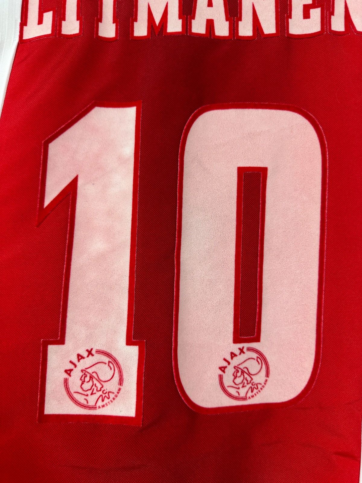 Umbro 1997 Umbro Ajax Amsterdam Litmanen #10 Vintage Soccer Jersey Size US XXL / EU 58 / 5 - 19 Thumbnail